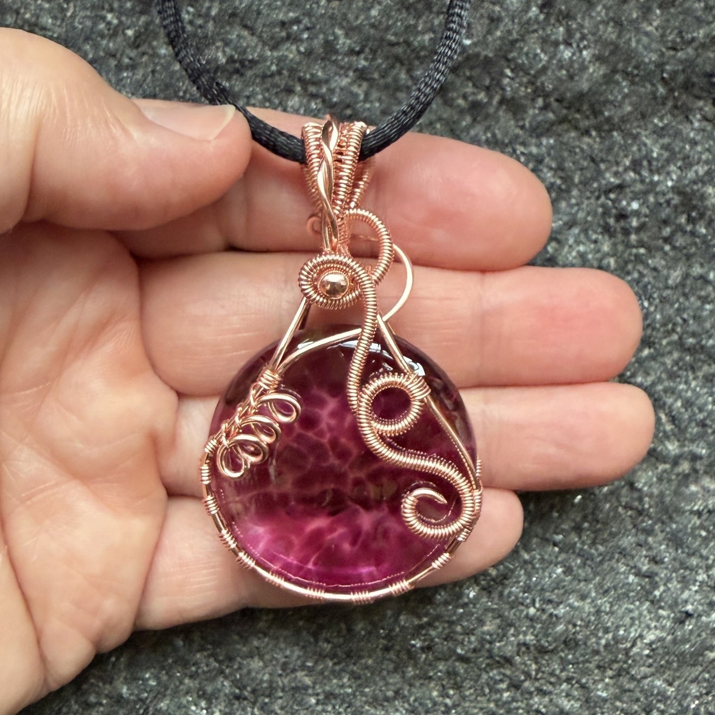 Glass Copper Pendant — Piece No. P035