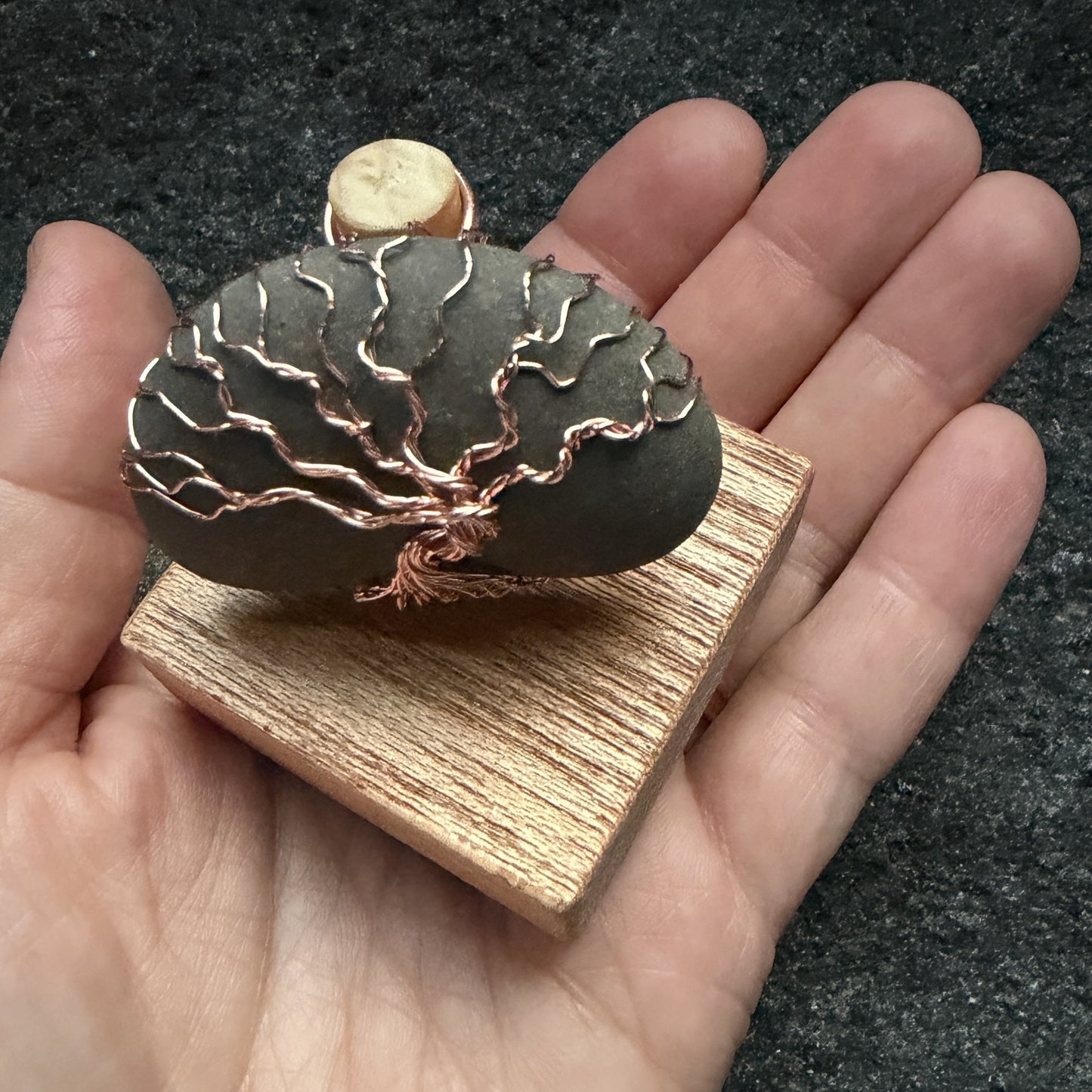 River Stone Copper Display — Piece No. D001