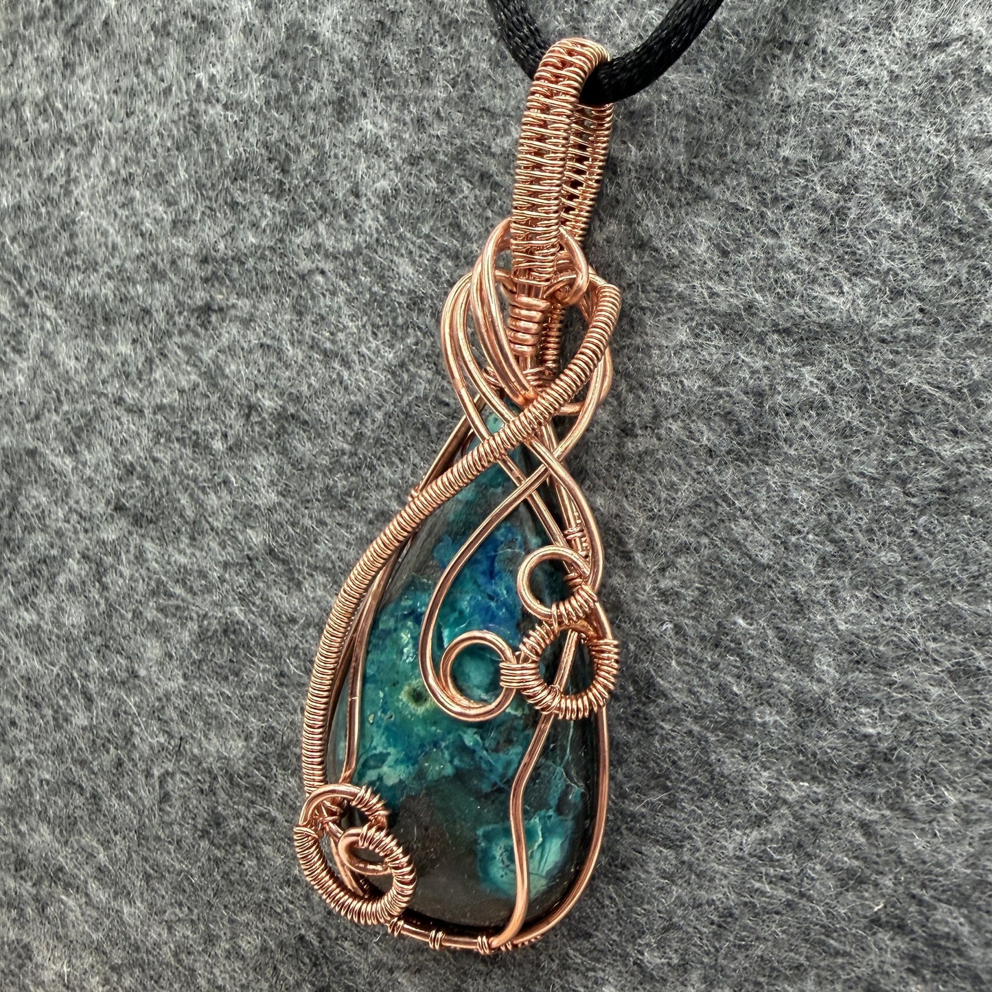 Chrysocolla Copper Pendant — Piece No. P013
