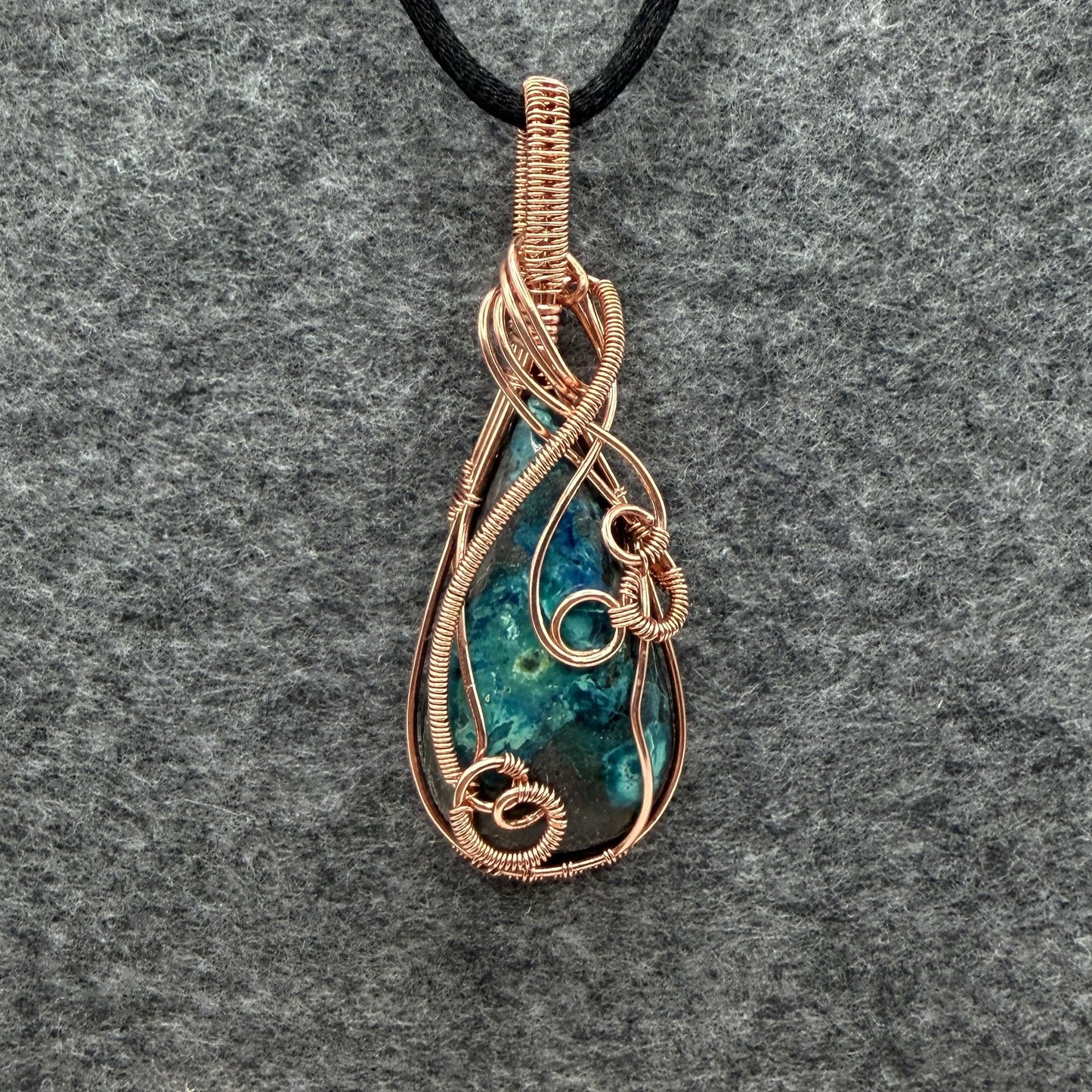 Chrysocolla Copper Pendant — Piece No. P013