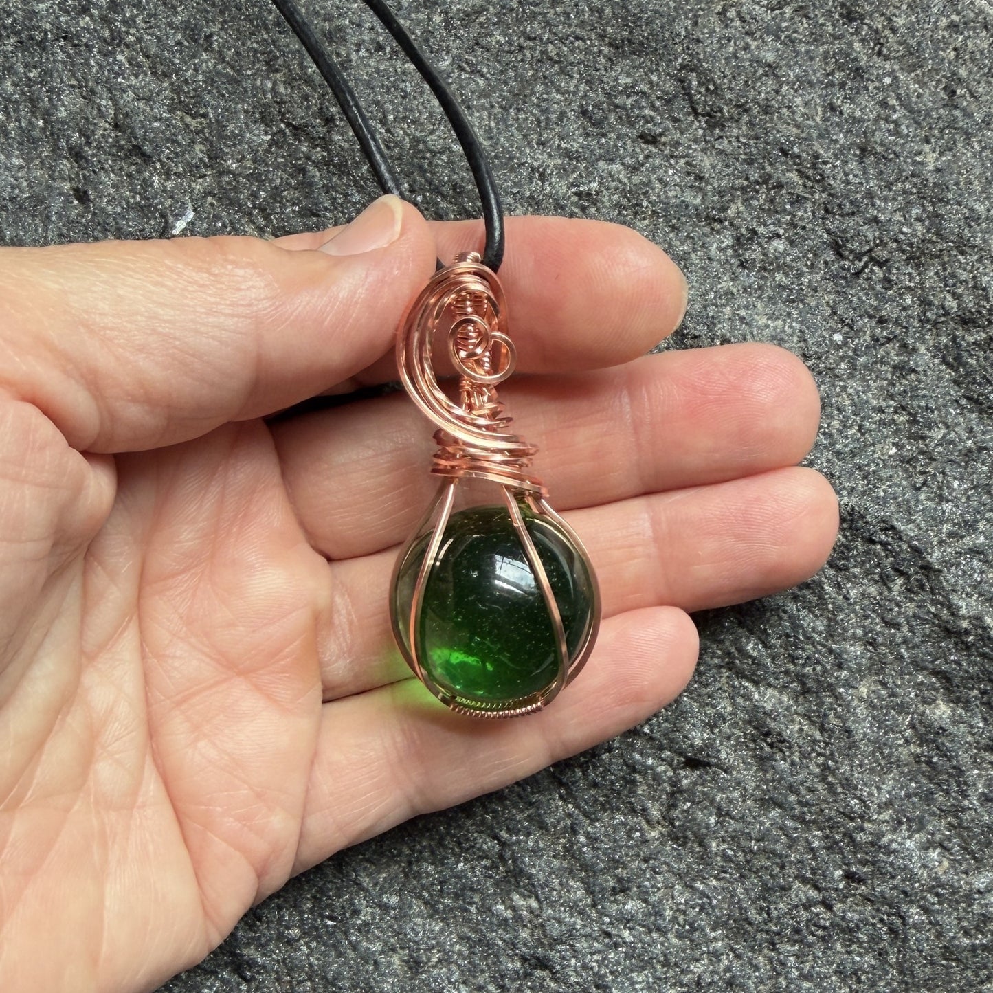 Glass Copper Pendant — Piece No. P017
