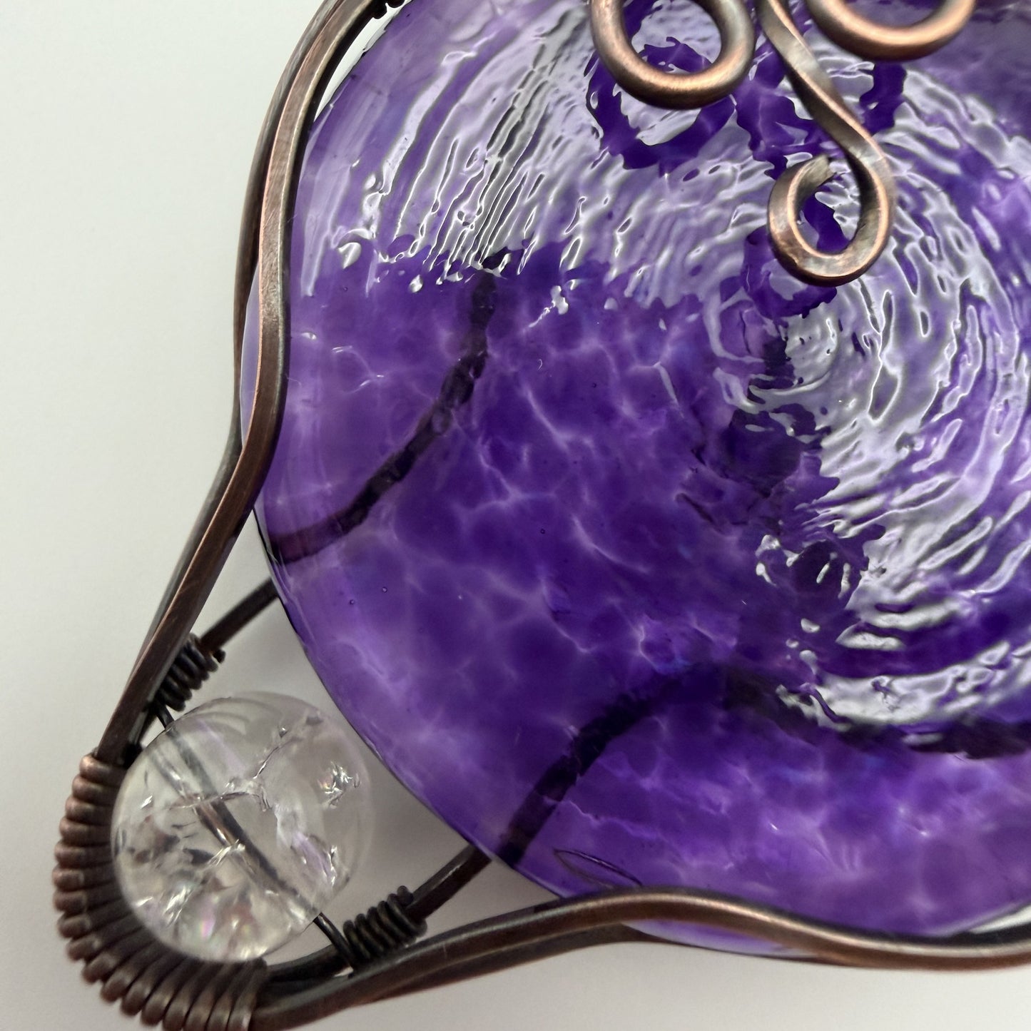 Glass Antiqued Copper Pendant — Piece No. P018