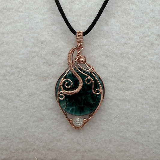 Glass Copper Pendant — Piece No. P019