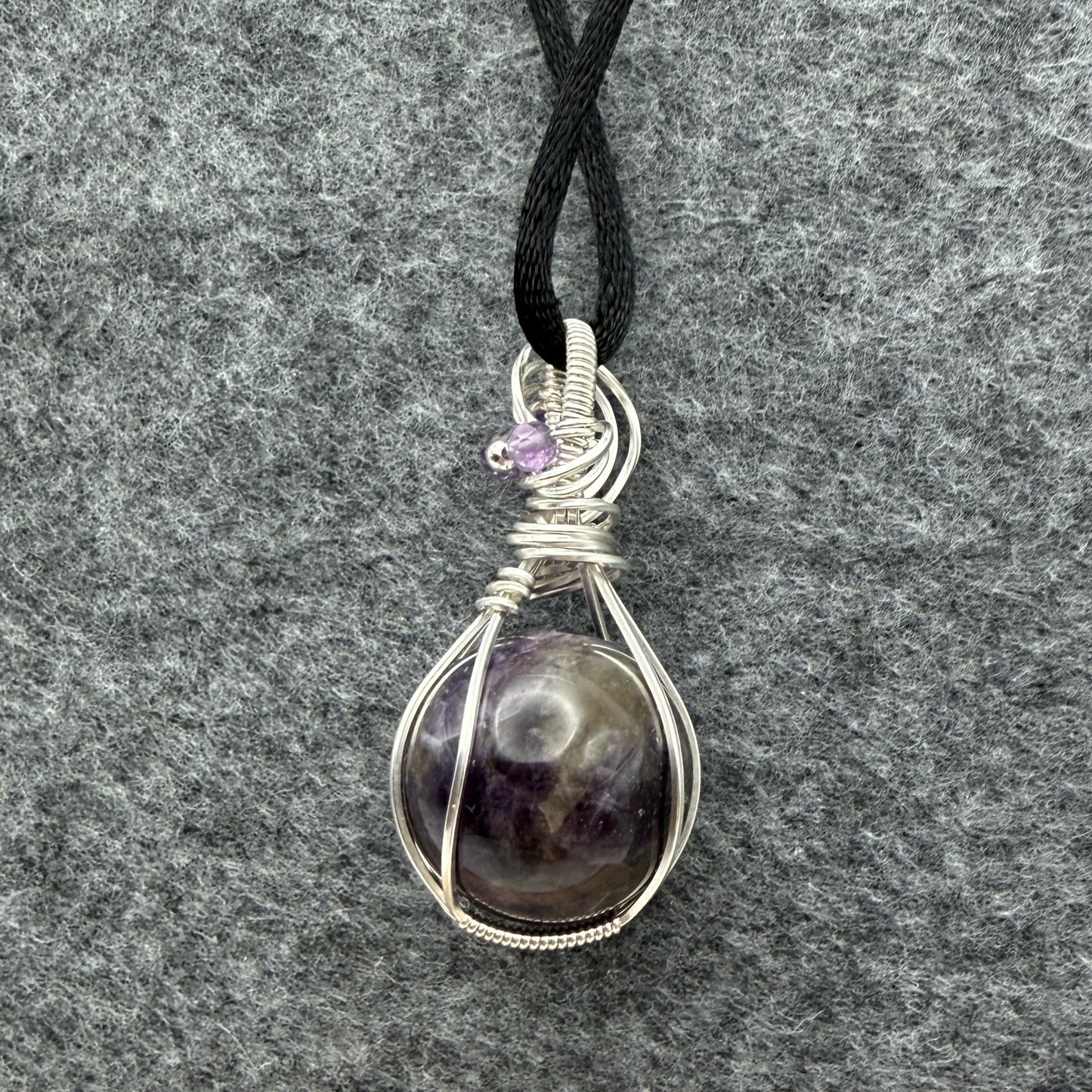 Amethyst Sterling Silver Pendant — Piece No. P023
