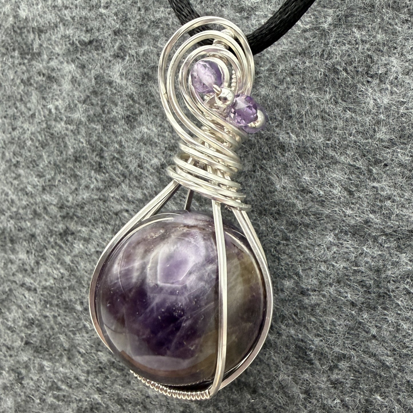 Amethyst Sterling Silver Pendant — Piece No. P023