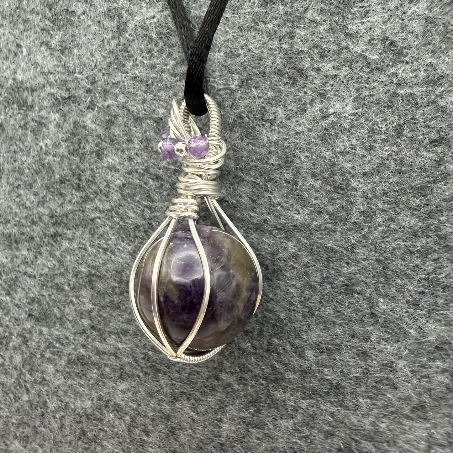 Amethyst Sterling Silver Pendant — Piece No. P023