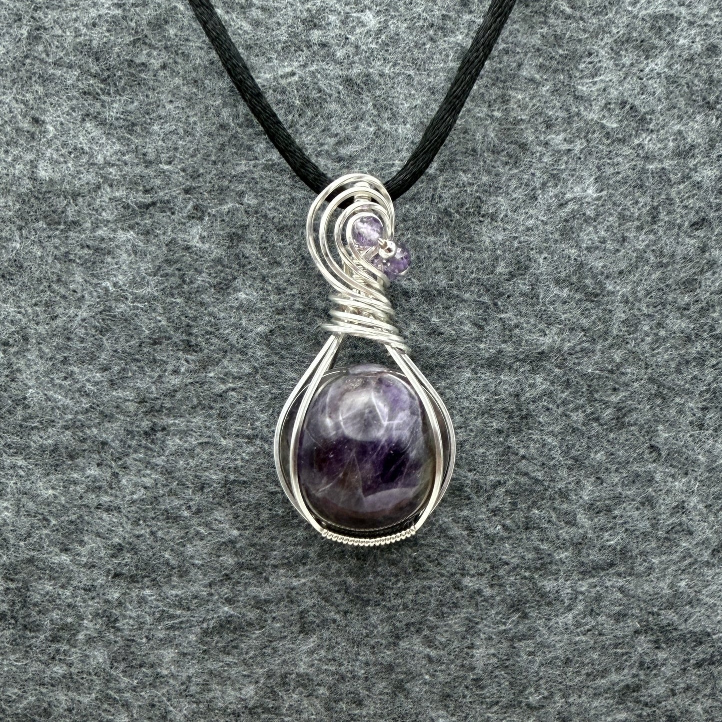 Amethyst Sterling Silver Pendant — Piece No. P023
