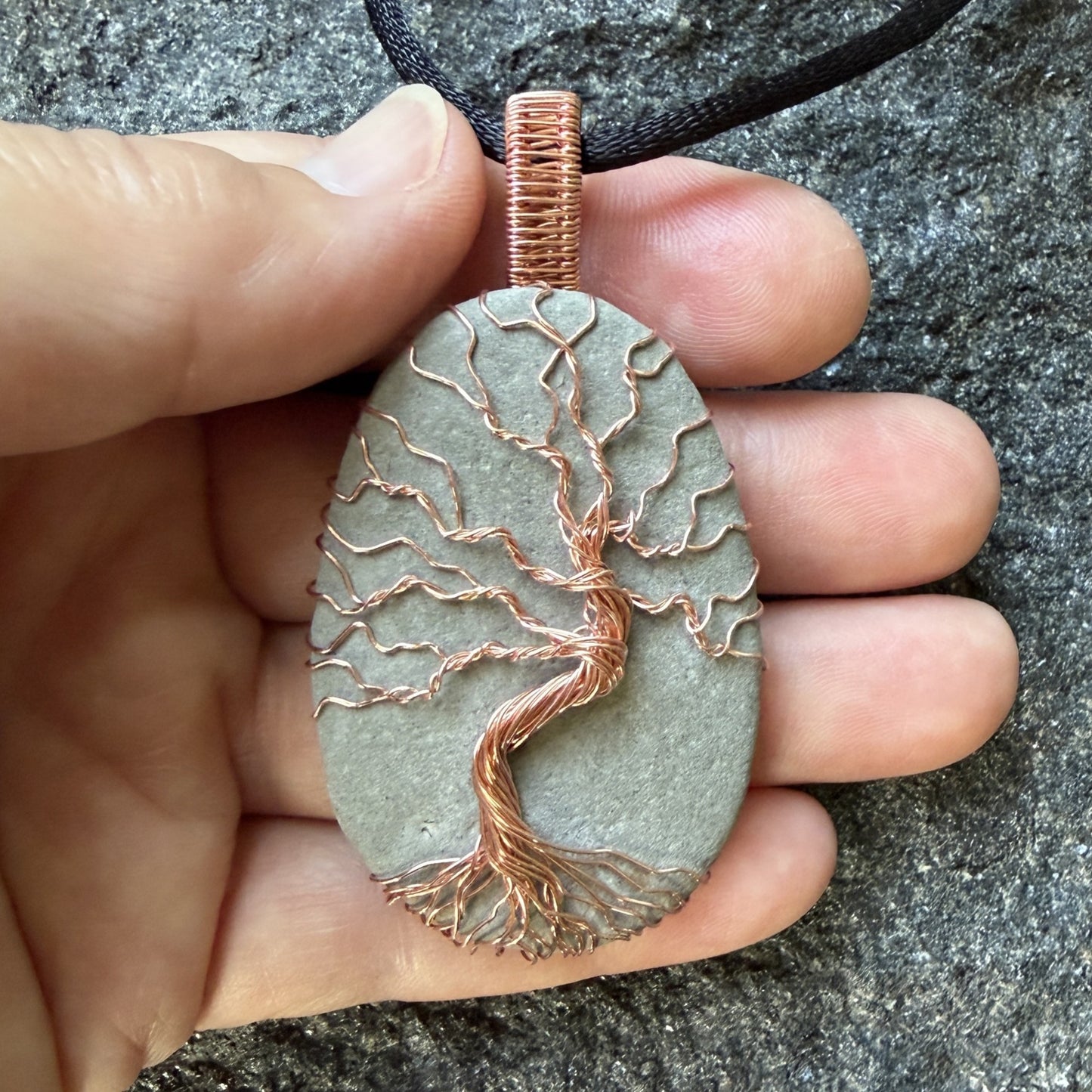 Beach Stone Copper Pendant — Piece No. P024