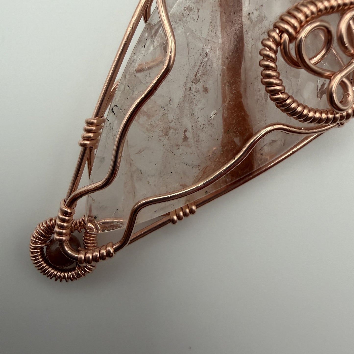 Iodolite Quartz Copper Pendant — Piece No. P026