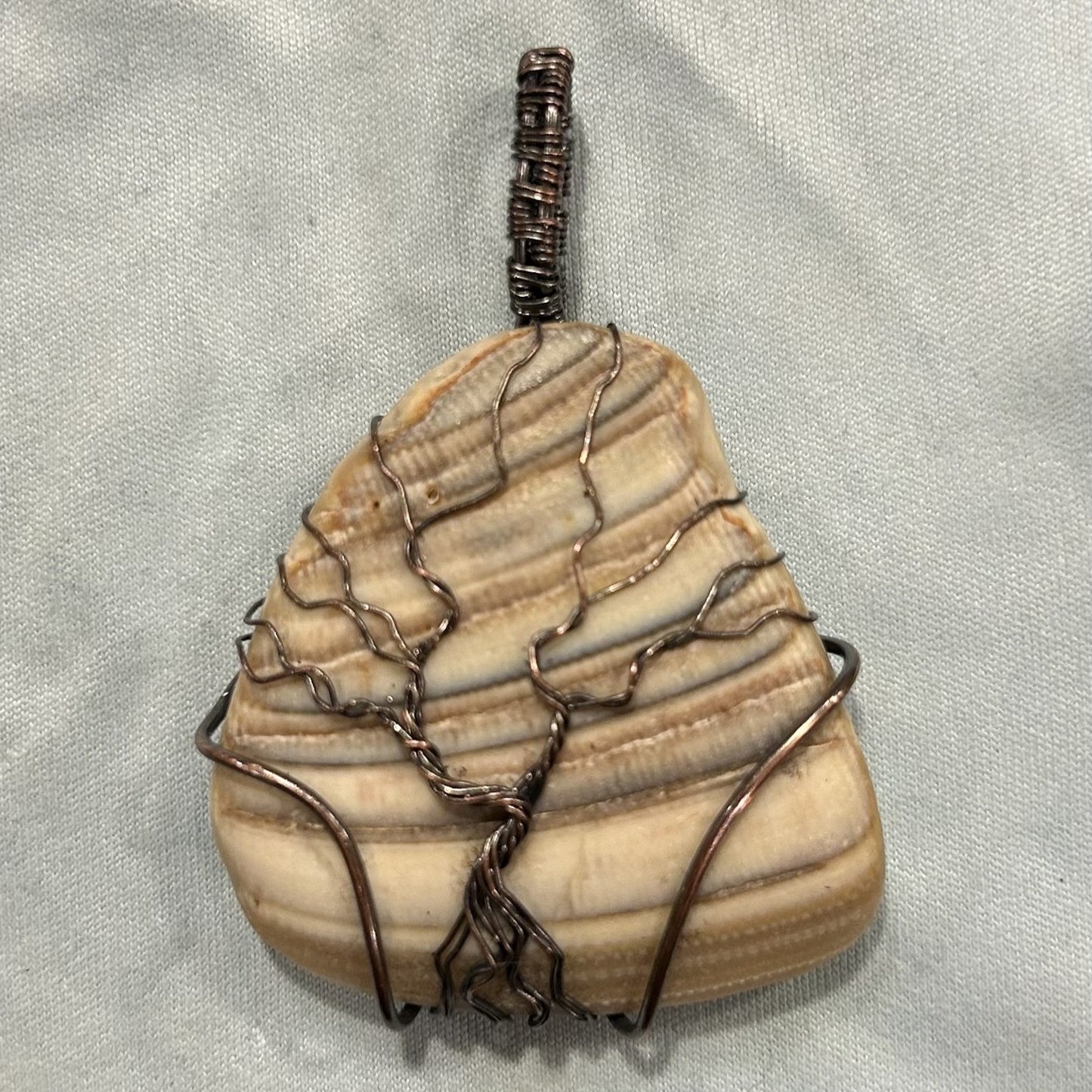 Shell Antiqued Copper Pendant — Piece No. P027