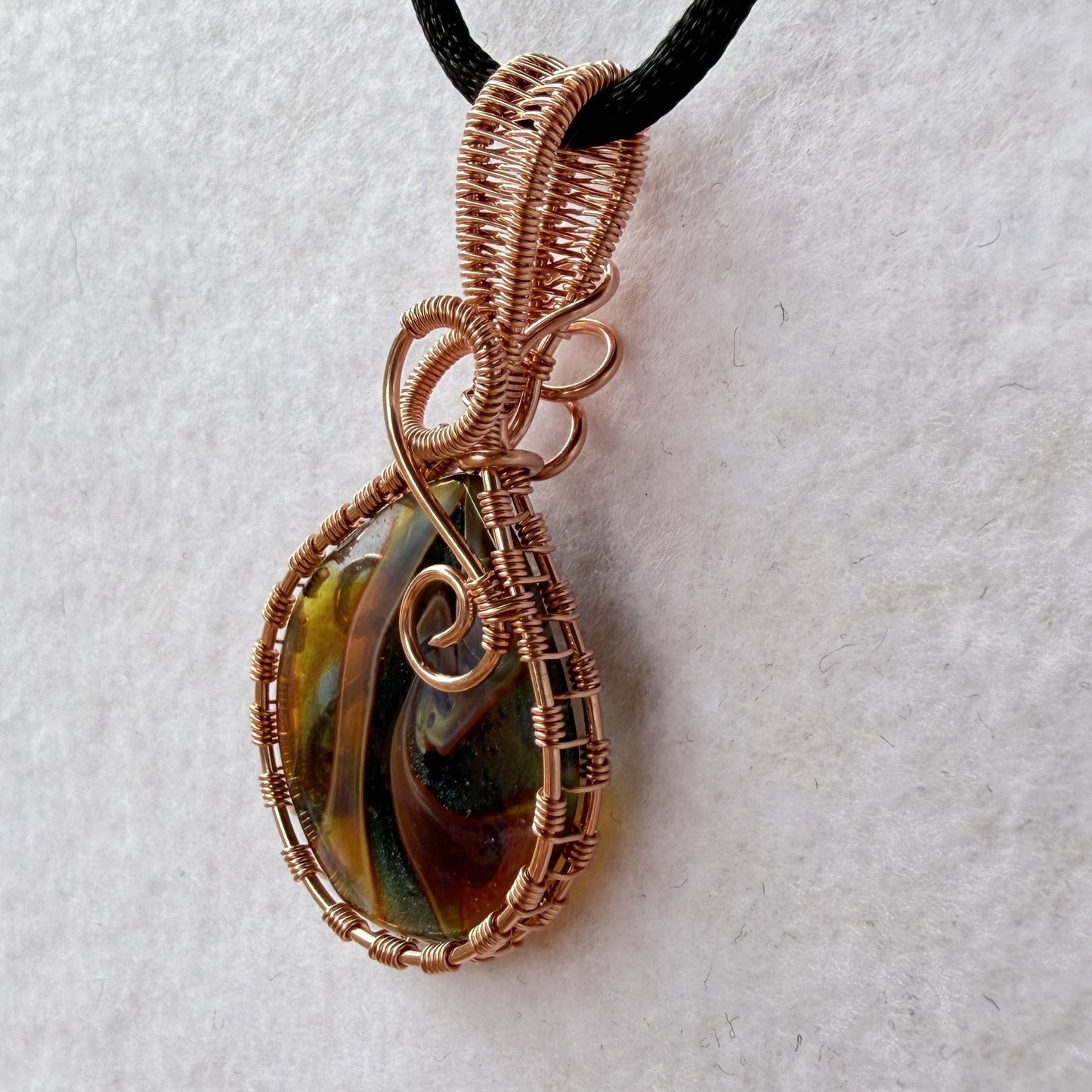 Glass Copper Pendant — Piece No. P029