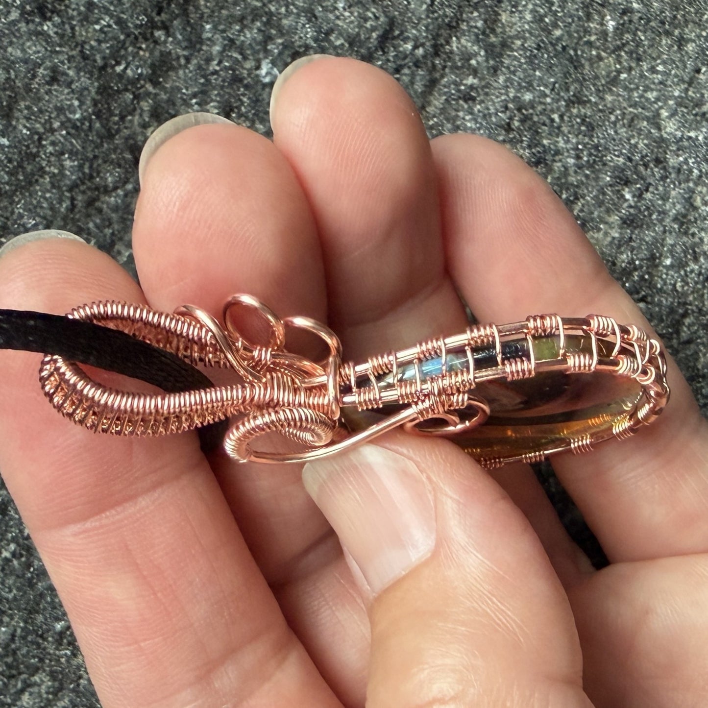 Glass Copper Pendant — Piece No. P029