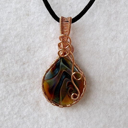 Glass Copper Pendant — Piece No. P029