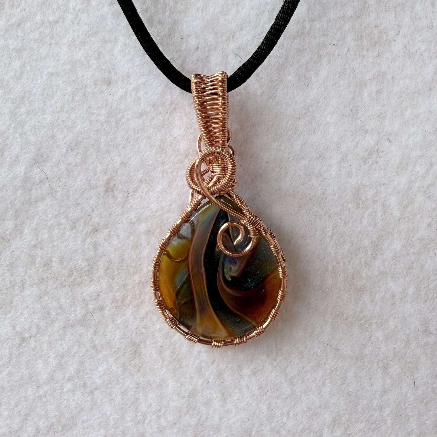 Glass Copper Pendant — Piece No. P029