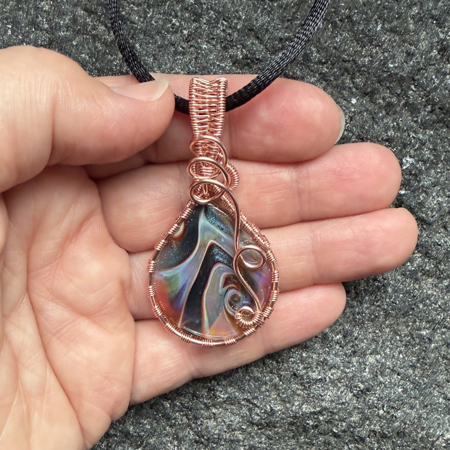 Glass Copper Pendant — Piece No. P029