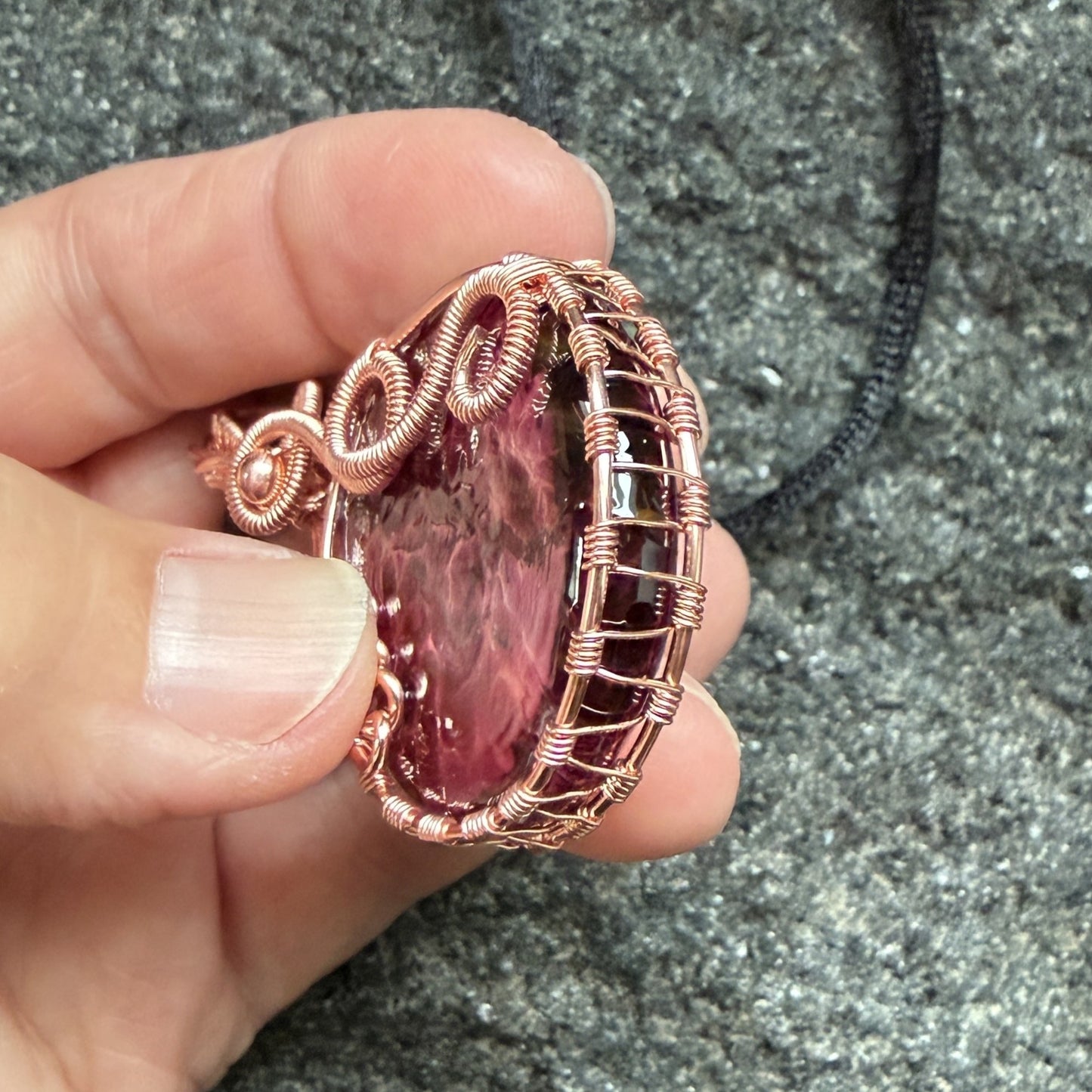 Glass Copper Pendant — Piece No. P035